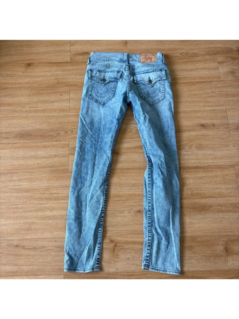 True Religion Rocco Relaxed Skinny Denim Jeans Light Blue Men’s Size 31